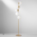 Luce Ambiente Design I-RIPPLE-PT5-ORO stojacia lampa RIPPLE | 5×60W E27 | vypínač | zlatá