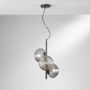 Luce Ambiente Design I-RIPPLE-S3-NER závesné stropné svietidlo RIPPLE | 3×60W E27 | čierna