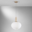 Luce Ambiente Design I-RIPPLE-S32-ORO závesné stropné svietidlo RIPPLE | 1×60W E27 | zlatá