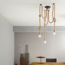 Luce Ambiente Design I-ROPE-PL3 závesné stropné svietidlo ROPE | 3×60W E27 | čierna