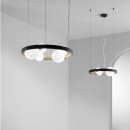 Luce Ambiente Design I-SONETTO-S3 závesné stropné svietidlo SONETTO G9 | na lanku | čierna | zlatá