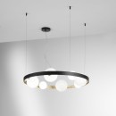 Luce Ambiente Design I-SONETTO-S8 závesné stropné svietidlo SONETTO G9 | na lanku | čierna | zlatá