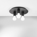 Luce Ambiente Design I-STRIKE-PL3-NER prisadené stropné svietidlo STRIKE | 3×60W E27 | čierna