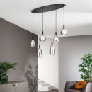 Luce Ambiente Design I-WEIZEN-S6 závesné stropné svietidlo WEIZEN E14 | čierna | chróm