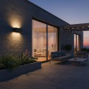 Ideal lux I328676 LED vonkajšie nástenné svietidlo ATOM | 25W integrovaný LED zdroj | 2100lm | 3000K