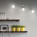 Ideal Lux 002774 prisadené stropné a nástenné svietidlo Snake 3x40W | E14 - chróm