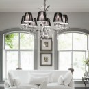 Ideal Lux 020594 závesné stropné svietidlo Accademy 8x40W | E14 - čierna