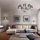 Ideal Lux 020594 závesné stropné svietidlo Accademy 8x40W | E14 - čierna