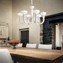 Ideal Lux 094007 závesné stropné svietidlo Bon Bon 8x40W | E14 - biele