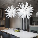Ideal Lux 111957 závesné stropné svietidlo Leaves Bianco 8x40W | G9 - biele
