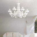 Ideal Lux 132129 závesné stropné svietidlo Praga 6x40W | E14 - biele