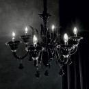 Ideal Lux 141084 závesné svietidlo Radetzky 6x40W | E14 - čierne