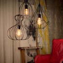 Ideal Lux 148175 závesné stropné svietidlo Ampolla 1x60W | E27 - čierne