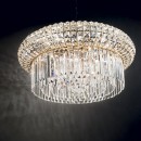 Ideal Lux 237800 zavesené stropné svietidlo Nabucco 18x40W | E14 - zlatá