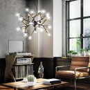Ideal Lux 238241 závesný stropný luster Spark 24x60W | E27 - čierna, zlata