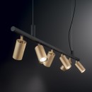 Ideal Lux 244648 závesný bodový stropný luster Dynamite 6x28W | GU10 - matná mosadz