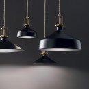 Ideal Lux 249063 závesný stropný luster Eris 1x60W | E27 - čierny a zlaté doplnky