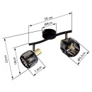 Globo 54357-2B prisadené bodové svietidlo Indiana 2x40W | E14