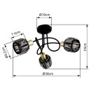 Globo 54357-3B prisadený luster Indiana 3x40W | E14