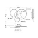 Globo 48466-54 LED prisadené stropné svietidlo INVERTINA  | 54W integrovaný LED zdroj | 2256lm | 2700-6500K