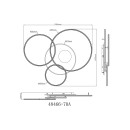 Globo 48466-70A LED prisadené stropné svietidlo INVERTINA  | 70W integrovaný LED zdroj | 4599lm | 2700-6500K