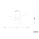 Globo 3669 LED ventilátor s osvetlením IRWIN  | 15W integrovaný LED zdroj | 1000lm | 2700-6500K | ventilátor