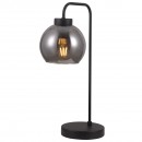 Italux TB-28028-1 stolové svietidlo Poggi1x40W | E27 - matná čierna, dymová