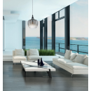 Italux PND-8014-1A-CH závesné stropné svietidlo Sabres 1x60W | E27 - mosadz, champagne