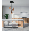 Italux PND-2439-3-COP závesné stropné svietidlo Restenza 3x40W | E27 - medená