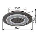 Globo 48032-24 LED prisadené stropné svietidlo JAYDEN | 24W integrovaný LED zdroj | 710lm | 3000K