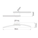 Globo 67169-12IP LED kúpeľňový prisadený luster Jules 1x12W | 720lm | 3000-4000-6000K | IP44