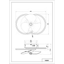 Globo KAREN 03661 LED ventilátor s osvetlením | 24W LED | 490lm