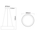 Globo 15924W LED závesné stropné svietidlo KEMP  | 45W integrovaný LED zdroj | 1800lm | 2700/4000/6000K