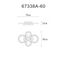 Globo KORA 67338A-60 LED prisadené stropné svietidlo | 60W LED | 3000lm