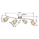Globo 54356-4 stropné bodové svietidlo Kris 4x40W | E14
