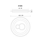 Globo 41005 LED prisadené stropné svietidlo KRISWALL  | 48W integrovaný LED zdroj | 3450lm | 2700/4000/6000K
