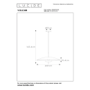 Lucide L304610930 LED závesné stropné svietidlo VULCAN  | 9W integrovaný LED zdroj | 900lm | 3000K