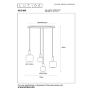 Lucide L454050430 závesné stropné svietidlo ELOISE  E27