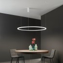 Luce Ambiente Design HOOP-S120-BCO LED závesné stropné svietidlo HOOP | 60W integrovaný LED zdroj | na lanku | biela