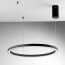 Luce Ambiente Design HOOP-S80-NER LED závesné stropné svietidlo HOOP | 40W integrovaný LED zdroj | na lanku | čierna