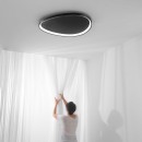 Luce Ambiente Design KLAPTON-PL85-NER LED prisadené stropné svietidlo KLAPTON | 80W integrovaný LED zdroj | čierna