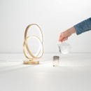 Luce Ambiente Design LIEVE-L-ORO LED stolná lampička LIEVE | 15W integrovaný LED zdroj | vypínač | zlatá