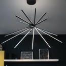 Luce Ambiente Design SHANGHAI-S8 NERO LED závesné stropné svietidlo SHANGHAI | 56W integrovaný LED zdroj | na lanku | čierna