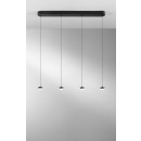 Luce Ambiente Design BASE-S-RT4-NER LED závesné stropné svietidlo BASE | 16W integrovaný LED zdroj | čierna