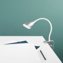 Luce Ambiente Design HEGEL-SILVER LED stolná lampička HEGEL | 3,7W integrovaný LED zdroj | vypínač | s klipom