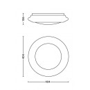 LED prisadené nástenné a stropné svietidlo Philips CINNABAR 1x22W -> nahrádza 100W - biela
