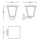 LED vonkajšie nástenné svietidlo Philips COTTAGE 1x4,5W - čierna
