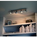 LED prisadené stropné svietidlo bodové Philips Dender 4x4W -> nahrádza 100W - matný chróm