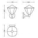 LED vonkajšie nástenné svietidlo s pohybovým čidlom Philips ROBIN 1x4,5W - čierna