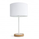 stolná lampa Philips LIMBA 1x40W E27 - biela / svetlé drevo